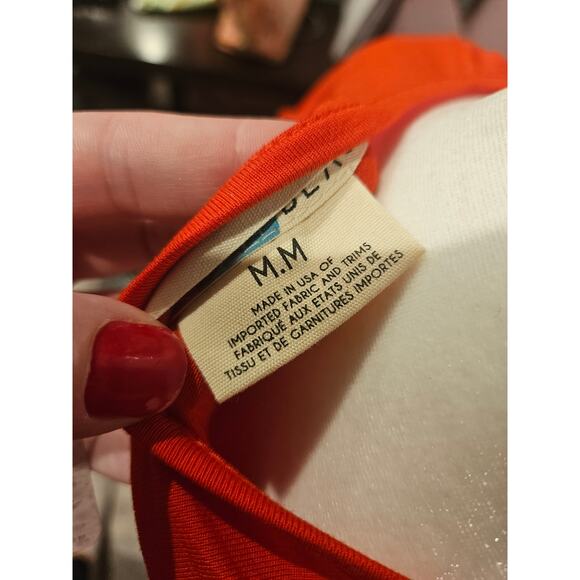 Free people beach womems medium red faux wrap mini dress nwt boho festival - Picture 5 of 6